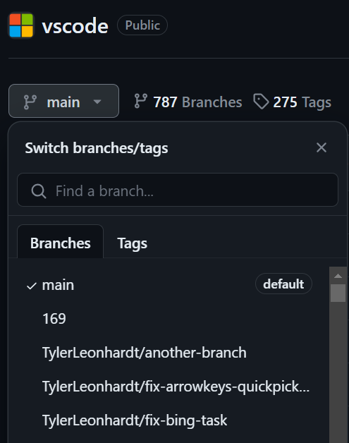 diagram depicting a sequence of git commits